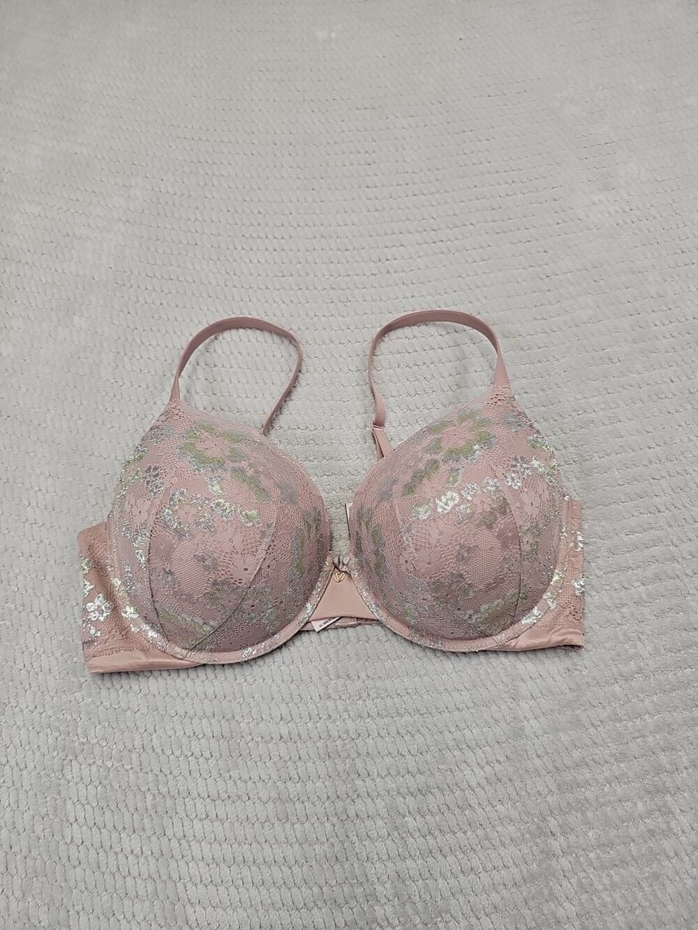 Victorias Secret Bra Womens 38 DD body By Victoria Perfect Shape Pink Lace